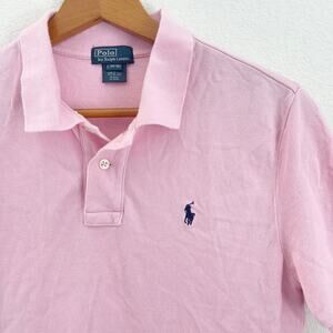 Polo Ralph Lauren Boys Youth Polo Shirt Light Pink Short Sleeve Size Large 14–16